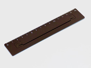スリットルーラーＰ１５ｃｍ（無地タイプ・ブラウン）レトロ定規,固定も移動も自在にできる定規,ずれない定規,滑らない定規,non-slip ruler,レトロ,デザイン,シンプル,ユニーク,おしゃれ,上質,高級,丈夫,プレゼント,ギフト,贈り物,記念,祝い,ノベルティ,プロモーション,文具,文房具